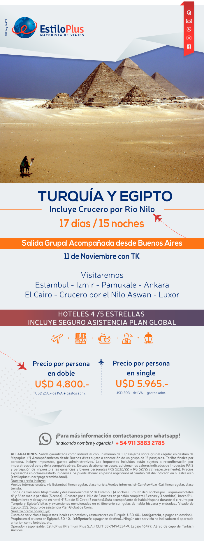 Turquía en oferta con Mapaplus. Desde 375 dólares por pasajero en base doble. Salidas 8 y 15 de Enero, 5 y 26 de Febrero. 12 y 19 de Marzo.