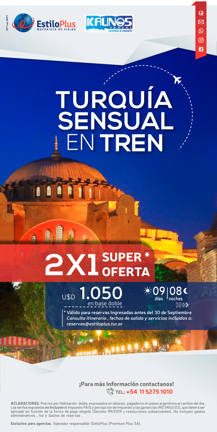 Turquía en oferta con Mapaplus. Desde 375 dólares por pasajero en base doble. Salidas 8 y 15 de Enero, 5 y 26 de Febrero. 12 y 19 de Marzo.