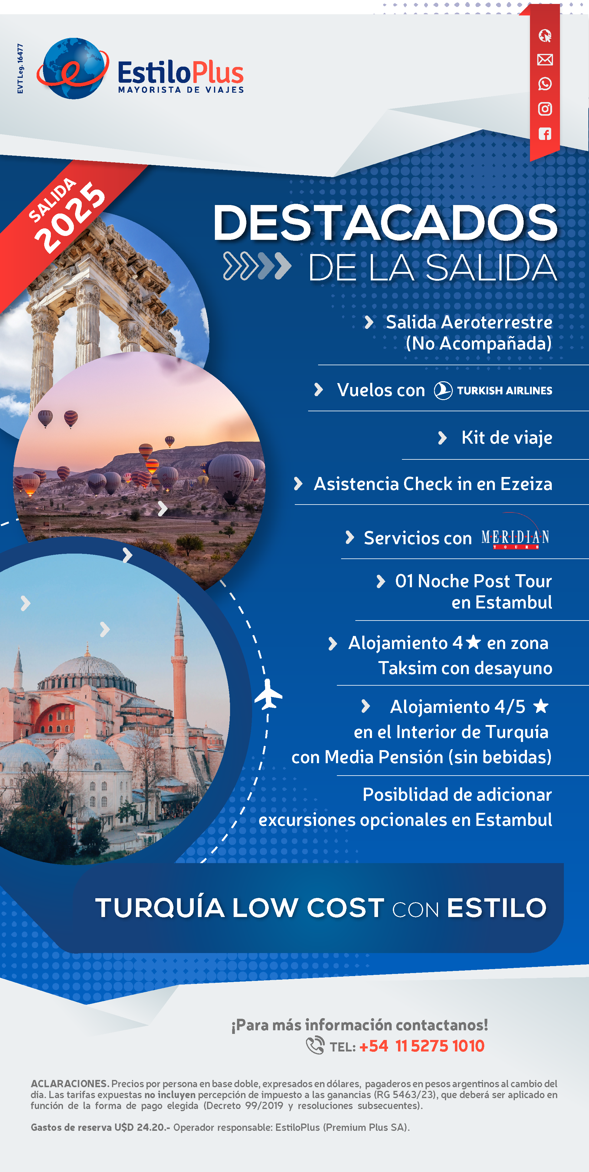 Turquía en oferta con Mapaplus. Desde 375 dólares por pasajero en base doble. Salidas 8 y 15 de Enero, 5 y 26 de Febrero. 12 y 19 de Marzo.